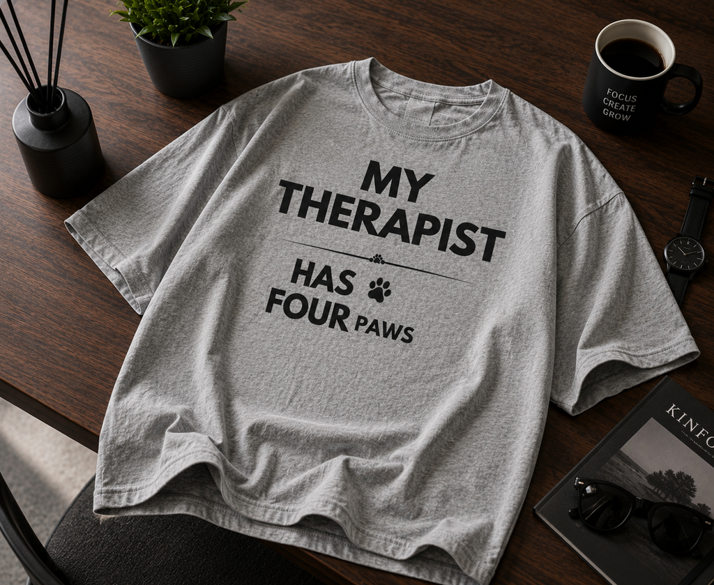 My Therapist Has Four Paws | Premium Oversized Unisex T-Shirt