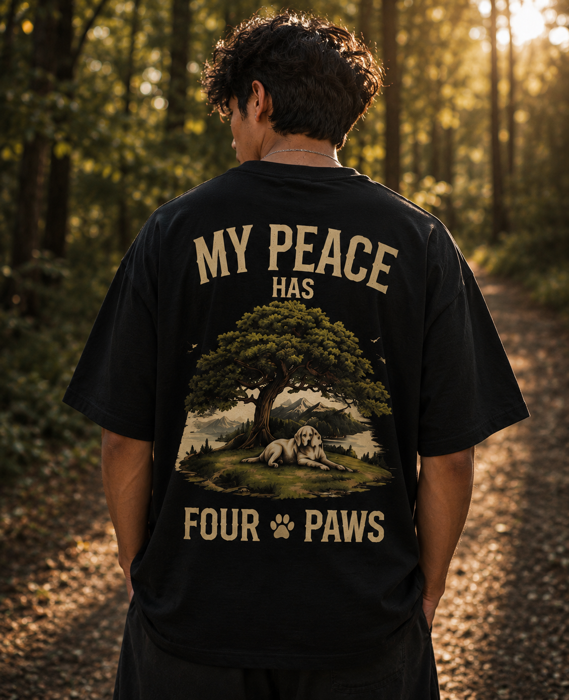 My Peace Has Four Paws | Premium Oversized T-Shirt