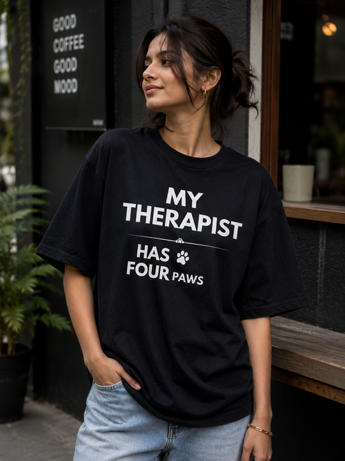 My Therapist Has Four Paws | Premium Oversized Unisex T-Shirt