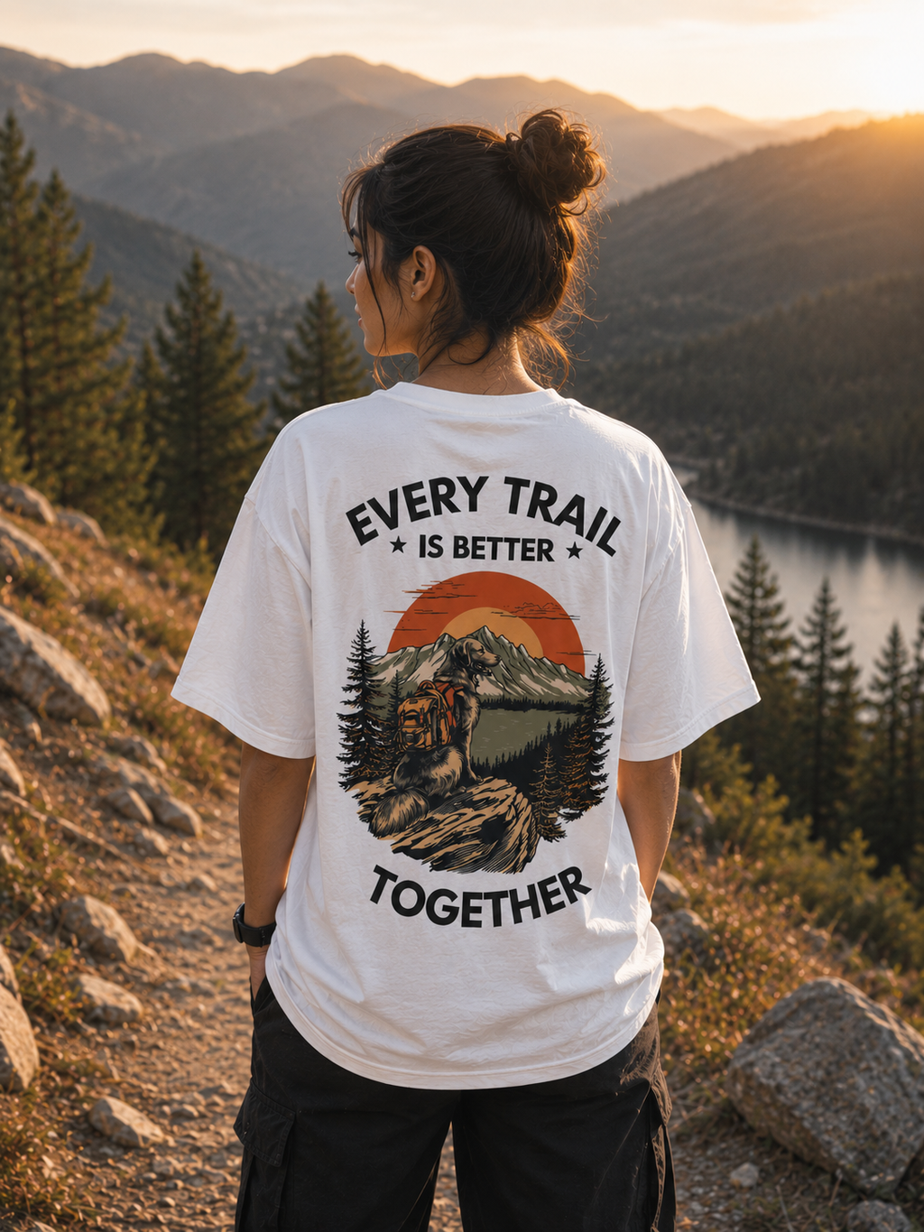 Every Trail Is Better Together | Premium Oversized T-Shirt