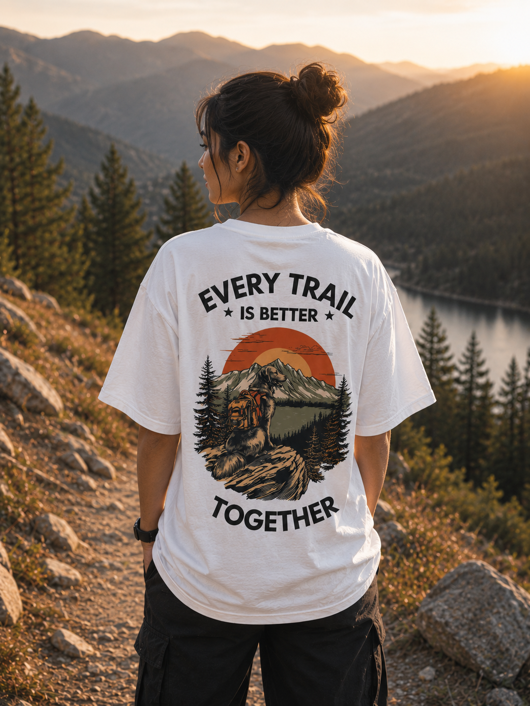Every Trail Is Better Together | Premium Oversized T-Shirt