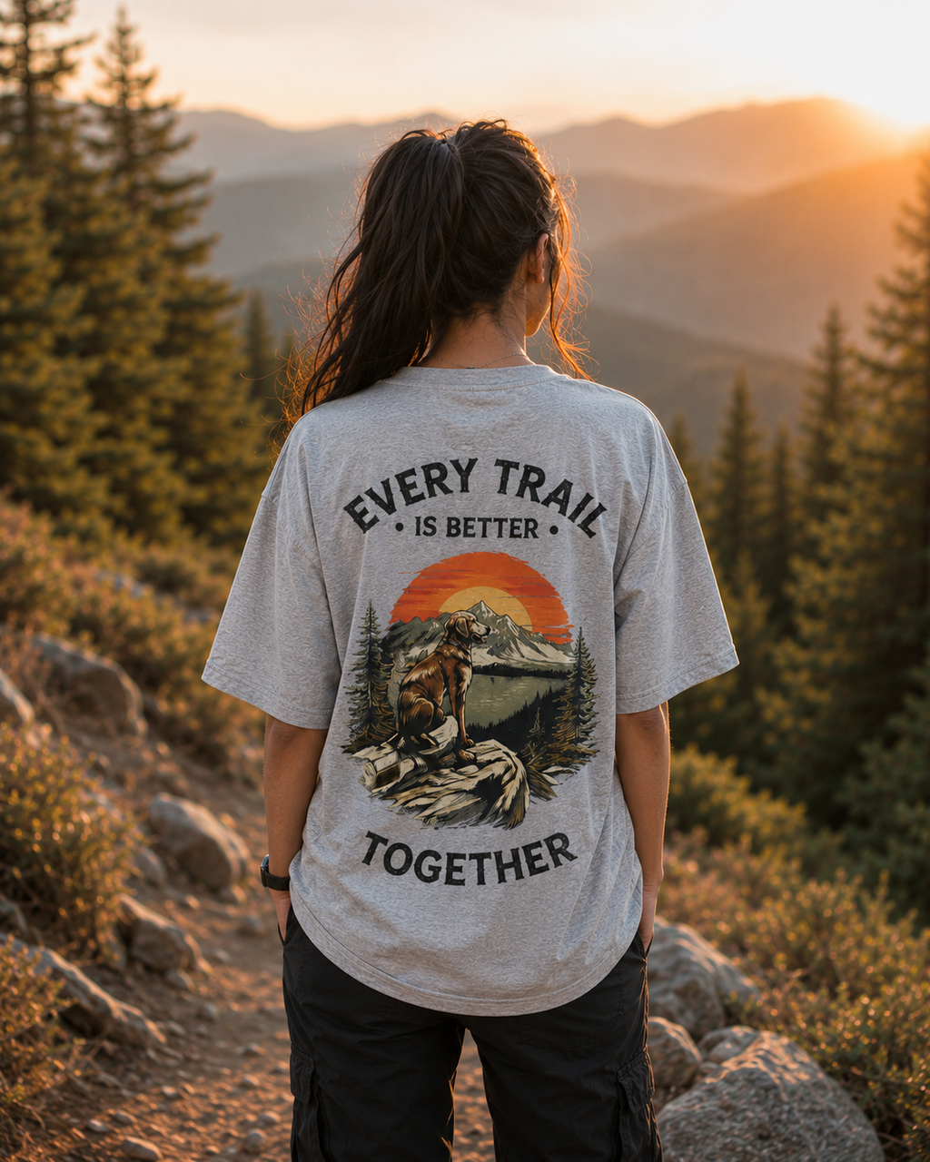 Every Trail Is Better Together | Premium Oversized T-Shirt