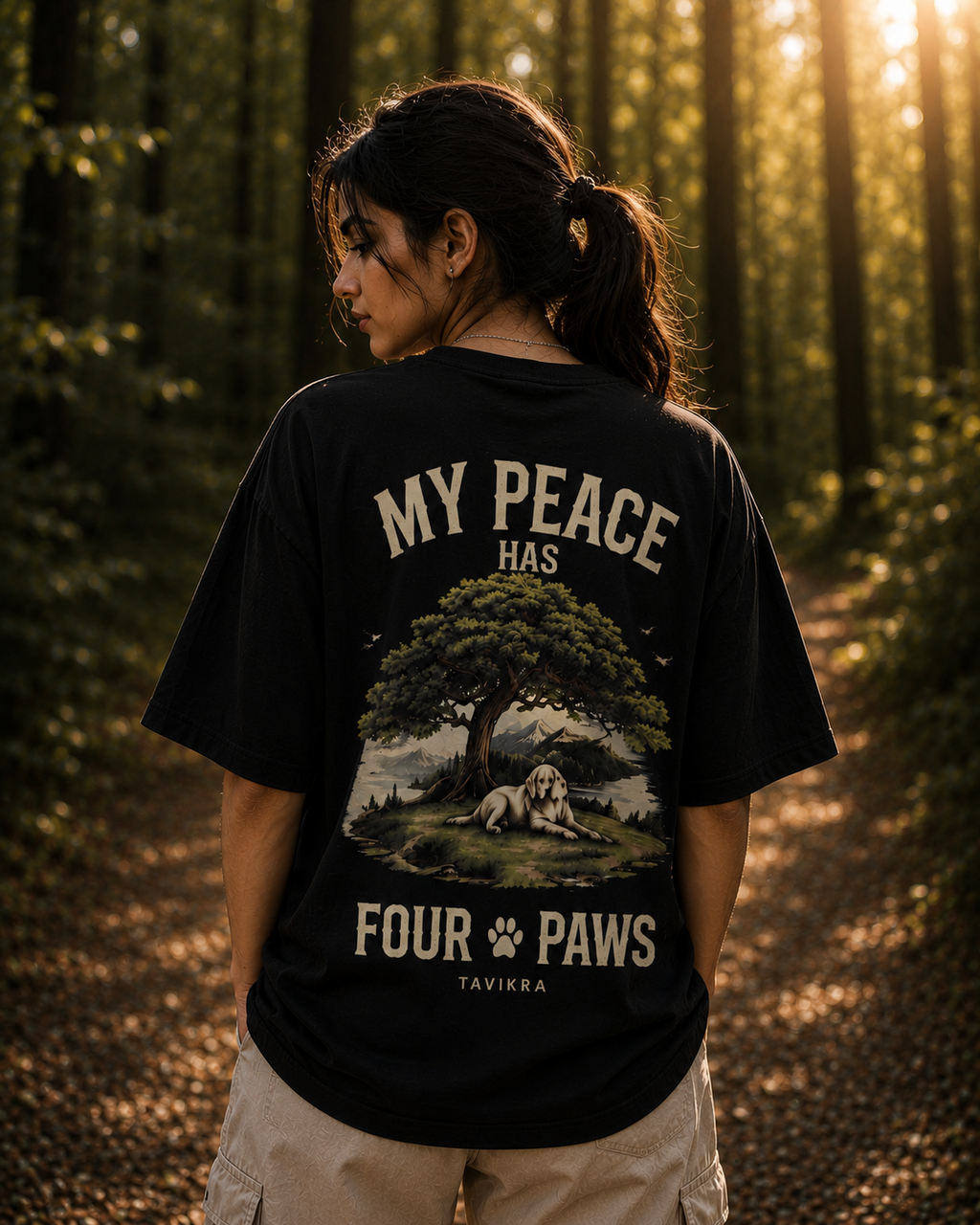 My Peace Has Four Paws | Premium Oversized T-Shirt