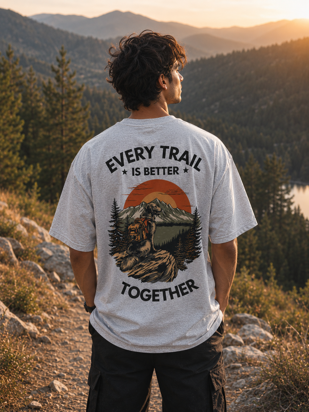 Every Trail Is Better Together | Premium Oversized T-Shirt