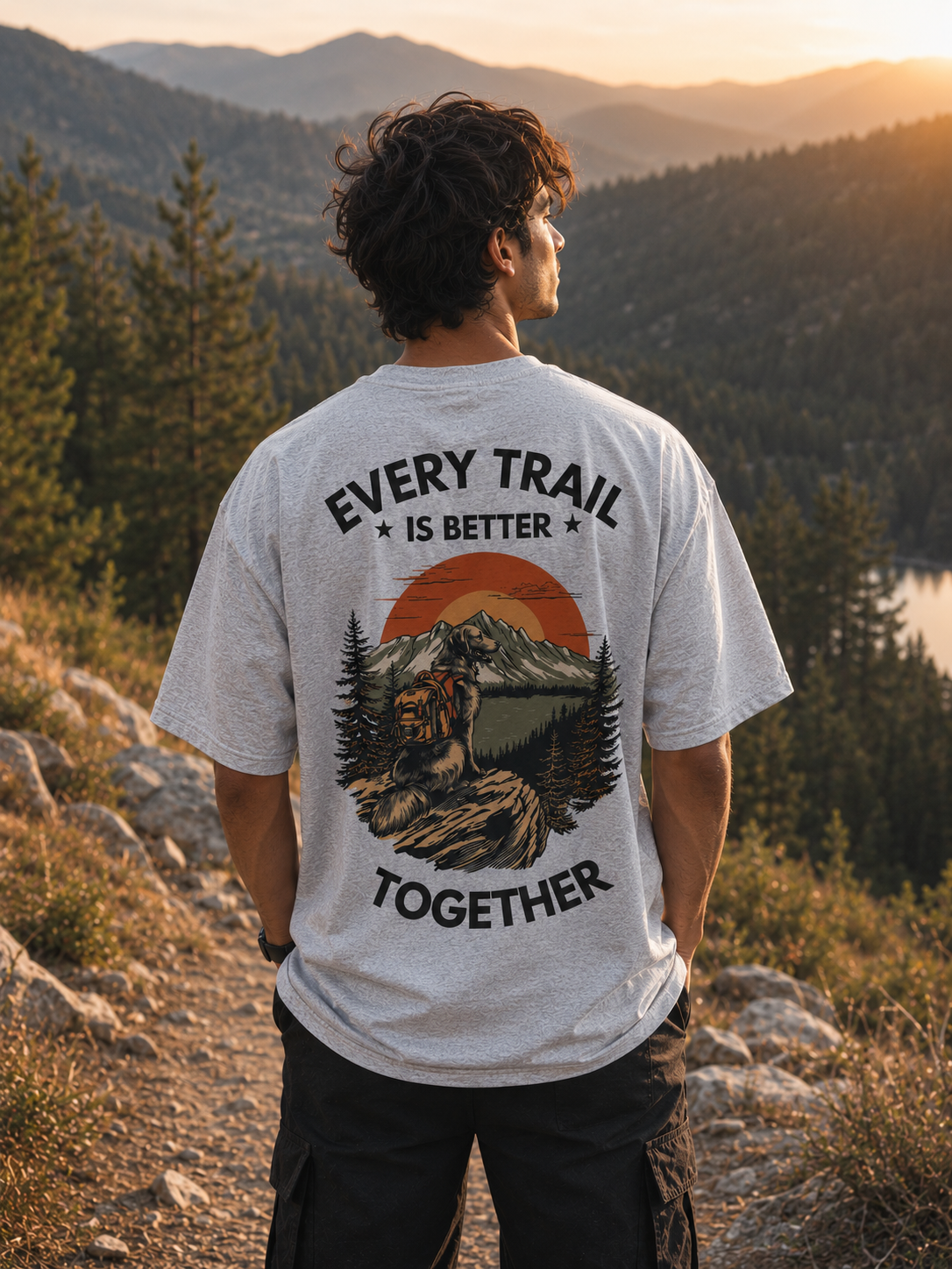 Every Trail Is Better Together | Premium Oversized T-Shirt
