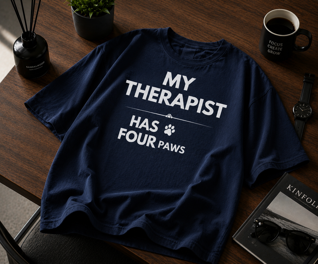 My Therapist Has Four Paws | Premium Oversized Unisex T-Shirt