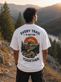 Every Trail Is Better Together | Premium Oversized T-Shirt