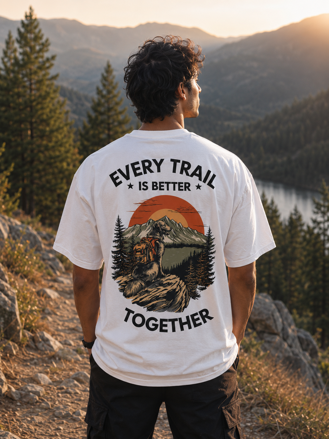 Every Trail Is Better Together | Premium Oversized T-Shirt