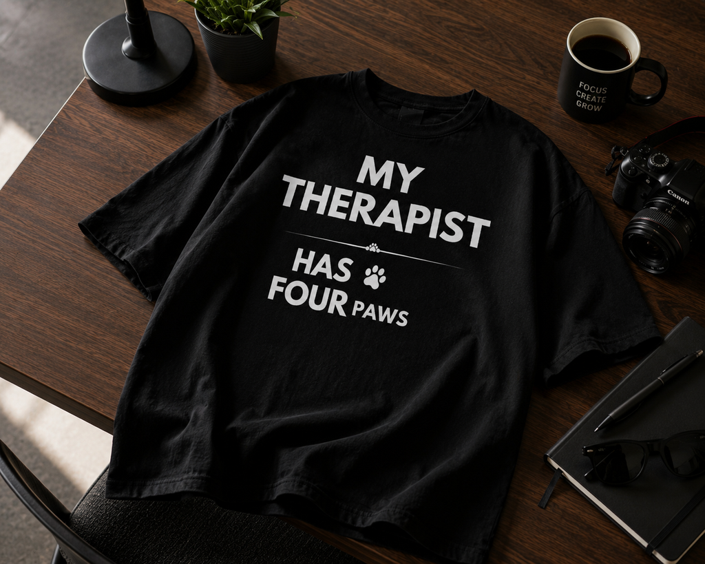 My Therapist Has Four Paws | Premium Oversized Unisex T-Shirt