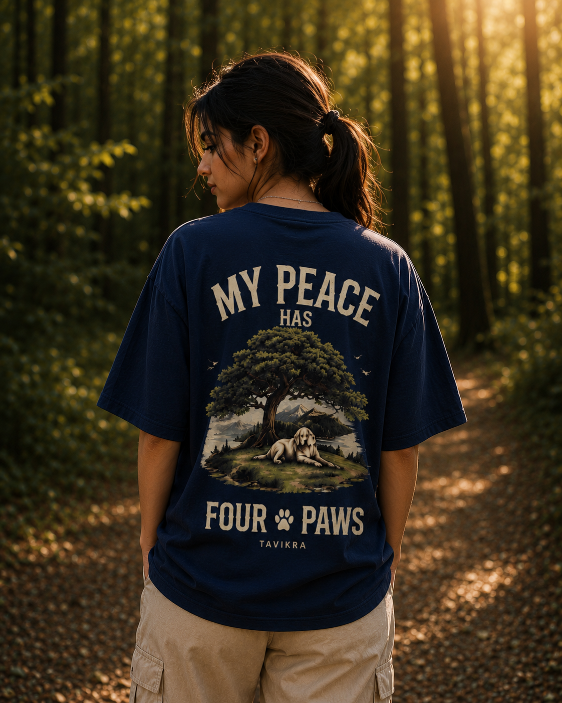 My Peace Has Four Paws | Premium Oversized T-Shirt